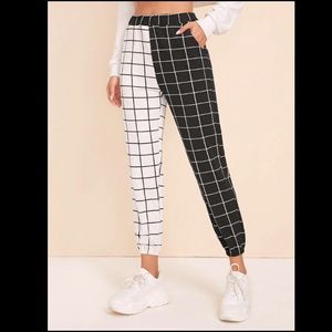 Plaid black and white pants!